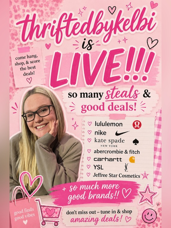 LIKE THIS FLYER TO BE NOTIFIED Other - THRIFTEDBYKELBI IS LIVE - SO MANY GIVY’S & FREEBIES - LIKE THIS TO BE NOTIFIED!🤍